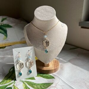 Japanese Jewelry Set, Origami Novelty Necklace, Whimsical Fun Earrings